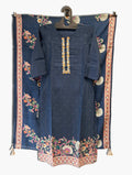 Silk Navy Blue Suit Size M