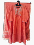 Mul Cotton Suit With Zordozi Work, Size L