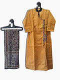 Cotton Suit With Kalamkari Dupatta, Size M