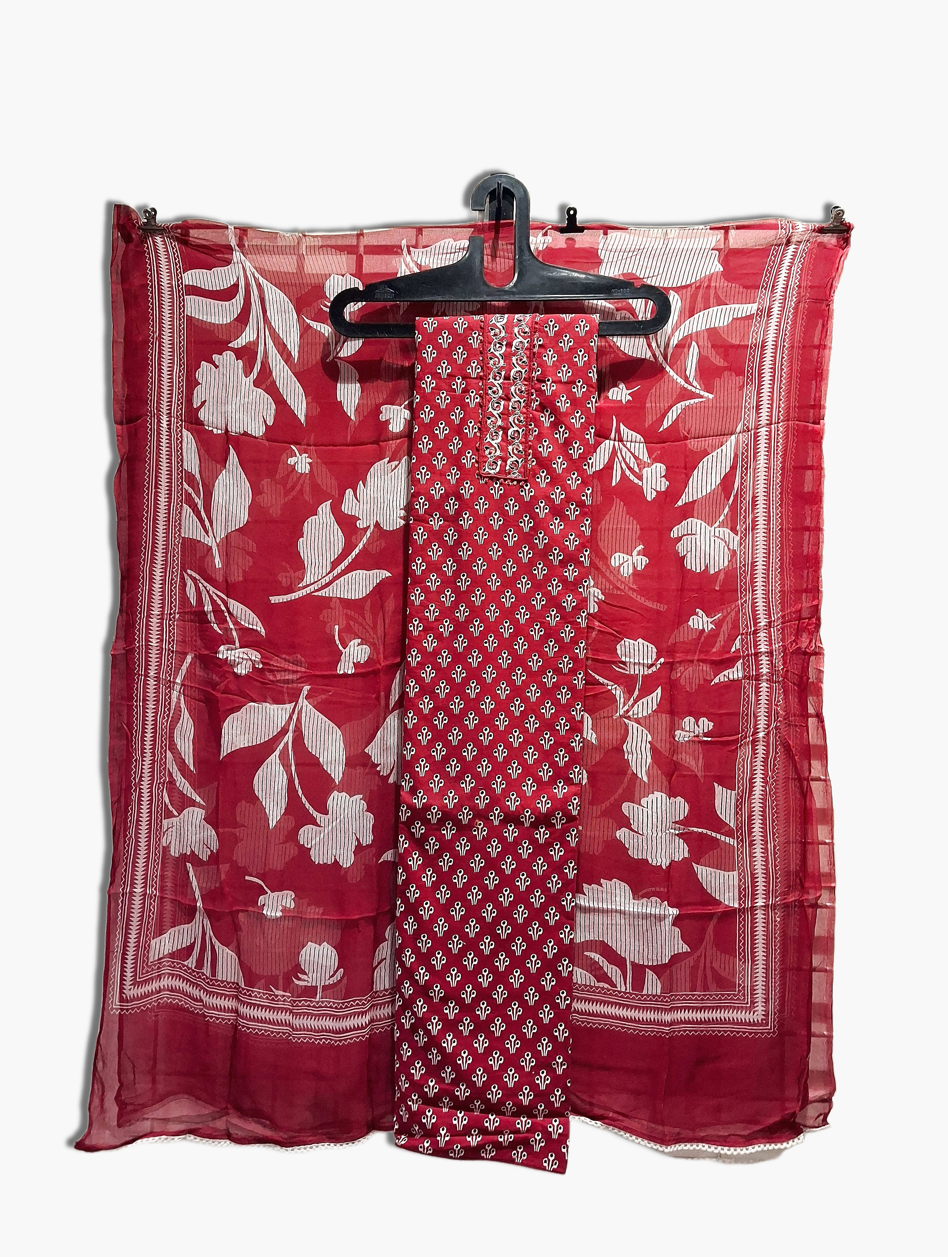 Pure Soft Cotton With Pure Chiffon Dupatta
