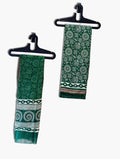 This Green Unstitched Cotton Suit Is Printed With Traditional Warli Folk Art Designs